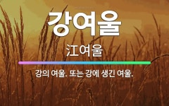 🌟강여울: 강의 여울. 또는 강에 생긴 여울. - 표준국어대사전
