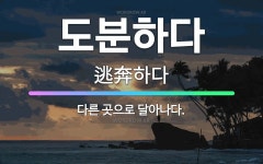 🌟도분하다: 다른 곳으로 달아나다. - 표준국어대사전