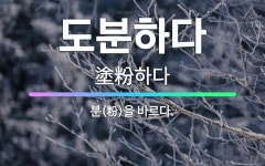 🌟도분하다: 분(粉)을 바르다. - 표준국어대사전