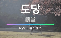 🌟도당: 무당이 신을 모신 곳. - 표준국어대사전