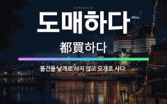 🌟도매하다: 물건을 낱개로 사지 않고 모개로 사다. - 표준국어대사전