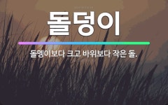 🌟돌덩이: 돌멩이보다 크고 바위보다 작은 돌. - 표준국어대사전