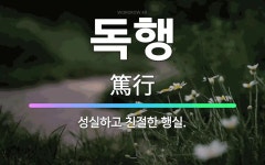 🌟독행: 성실하고 친절한 행실. - 표준국어대사전