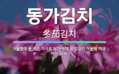 🌟동가김치: 9월쯤에 물 적은 가지로 담가 땅에 묻었다가 겨울에 꺼내 먹는 김치. - 표준국어대사전