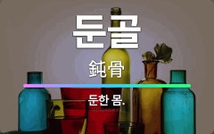 🌟둔골: 둔한 몸. - 표준국어대사전