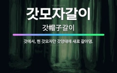 🌟갓모자갈이: 갓에서, 헌 갓모자만 갓양태에 새로 갈아댐. - 표준국어대사전