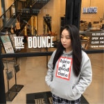 THEBOUNCE 해브어굿타임프레임 후드FRAME PULLOVERBLACK