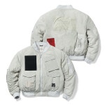 THEBOUNCE 스티그마DV TECH OVERSIZED PADDING MA-1 JACKET GREY