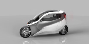 오토바이인가 자동차인가? 스스로 서 있는 C-1 EV