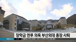 장학금 연루 의혹 부산외대 총장 사퇴 | ZUM TV