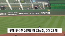 롯데 역대 최다 점수차 패배 굴욕 | ZUM TV