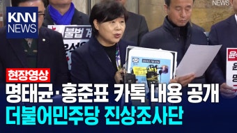명태균 홍준표 카톡 내용 공개, 더불어민주당 진상조사단/ KNN | ZUM TV