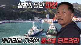 ‘미세한 힘 조절’ 울릉도 예인선 달인, 거대한 타이어로 풍선 터트리기 미션★ | ZUM TV