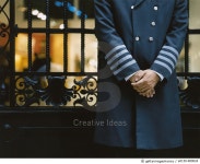 a0130-000024 | 게티이미지코리아 | Door Attendant Near Gate Rights-Managed 이미지