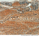 KAFK1200057 | 게티이미지코리아 | 제목 : 밭갈이현상 (1984년)소재 : 장지,황토,백토,먹작품사이즈 : 70 x 60(㎝) Rights-Managed 이미지