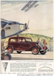 MARYEV10224597 | 게티이미지코리아 | Advertisement showing a V-8 Saloon de Luxe Ford at an airfield. Rights-Managed 이미지