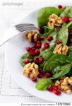 157673266 | 게티이미지코리아 | Spinach salad with pomegranate seeds and walnuts on a plate Royalty-Free 이미지