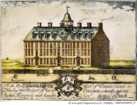 GRANC0008087_H | 게티이미지코리아 | YALE COLLEGE, 1749. /nLine engraving. Rights-Managed 이미지