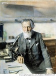 GRANC0037113_H | 게티이미지코리아 | ELIE METCHNIKOFF (1845-1916). /nRussian zoologist. In his laboratory. Oil over a... 
