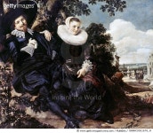 GRANC0051676_H | 게티이미지코리아 | HALS: MAN AND WIFE, 1621. /nPortrait of a Man and his Wife. Canvas, 1621, by Frans Hals.... 