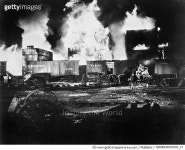 GRANC0055692_H | 게티이미지코리아 | GONE WITH THE WIND, 1939. /nThe burning of Atlanta. Rights-Managed 이미지