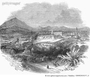 GRANC0090377_H | 게티이미지코리아 | MEXICO: JALAPA, c1847. /nTown of Jalapa, Mexico. Wood engraving, 19th century. Rights... 