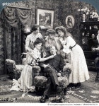 GRANC0096782_H | 게티이미지코리아 | THE SLEEPY LOVER, 1902. /nStereograph, American, 1902. Rights-Managed 이미지