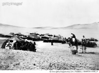 GRANC0115586_H | 게티이미지코리아 | EGYPT: DESERT ENCAMPMENT. /nEncampment in the Egyptian desert. Photograph, mid-late 19th... 