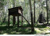 MMKD14000042 | 게티이미지코리아 | 딸찌 에벤키(퉁구스족) 주거지 모습 Rights-Managed 이미지