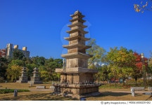 MOEA14000235-002 | 게티이미지코리아 | 개성 남계원지 칠층석탑, 국보 제100호, 서울 용산 국립중앙박물관 Rights-Managed 이미지