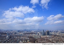 MOED15000022-001 | 게티이미지코리아 | 구룡산에서 바라본 서울 강남 Rights-Managed 이미지