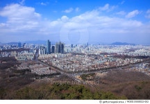 MOED15000022-002 | 게티이미지코리아 | 구룡산에서 바라본 서울 강남 Rights-Managed 이미지