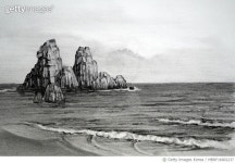 MBRF16002237 | 게티이미지코리아 | 형제바위,일러스트,연필화 Royalty-Free 이미지