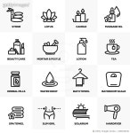 1062526190 | 게티이미지코리아 | BEAUTY AND SPA LINE ICONS SET Royalty-Free 이미지