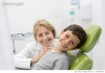 1144800428 | 게티이미지코리아 | Boy at the dentist looking very happy Royalty-Free 이미지