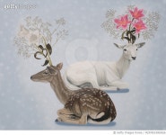 MZFMD19000026 | 게티이미지코리아 | Antic and Deers Oil on canvas 163 x 130.0 cm 2012 Rights-Managed 이미지