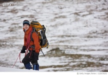 1226036201 | 게티이미지코리아 | man hiking up Helvellyn mountain in the Lake District Royalty-Free 이미지