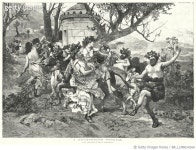 게티이미지코리아 | A Bacchanalian Festival. Illustration for Black & White magazine, 17 September 1892. Rights-Managed 이미지