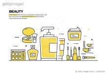 1383501247 | 게티이미지코리아 | Beauty Concept, Line Style Vector Illustration Royalty-Free 이미지