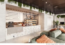 치즈바다카페테리아(cafeteria) | 1439448476 | 게티이미지코리아 | Modern cafeteria interior Royalty-Free 이미지