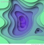 1443680560 | 게티이미지코리아 | Paper cut background - Purple abstract wave shapes - Trendy 3D design Royalty-Free 이미지