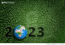 2023-0205-1454 | 1451908714 | 게티이미지코리아 | Happy New Green Earth 2023 Royalty-Free 이미지