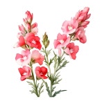 Group of Delicate Pink Linaria Toadflax Flowers Stock Photo - Illustration of realistic, petal: 413648174
