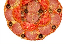 Pizza stock photo. Image of dieting, backgrounds, menu - 23898860