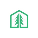 갓시울 | Home Logo Design Concept with Fir Pine Tree Stock Vector - Illustration of background, cage: 243146461