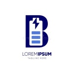 Letter B Initial Battery Logo Design Vector Icon Graphic Emblem Illustration Stock Vector - Illustration of thunder, electrical... 