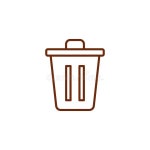 Trash Icon Vector Design Templates Simple and Modern Concept Stock Vector - Illustration of bucket, cartoon: 338431882