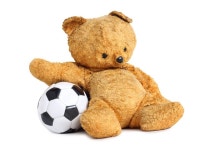 Bear with ball two stock photo. Image of delivery, bear - 152335400