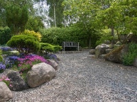 Bench in the garden stock photo. Image of park, grass, garden - 616734