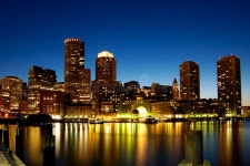 Sunset Over Boston editorial photography. Image of gold - 23661287